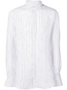 Brunello Cucinelli Striped Spread Collar Shirt - White