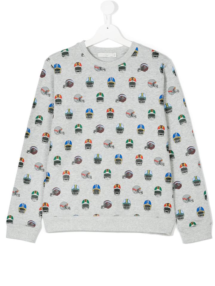 Stella Mccartney Kids Teen Helmet Print Sweatshirt - Grey