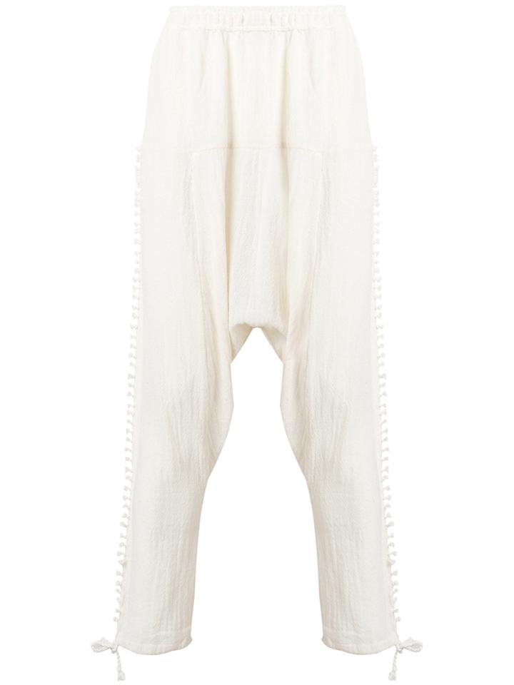 Caravana Jute Drop Crotch Trousers - Nude & Neutrals