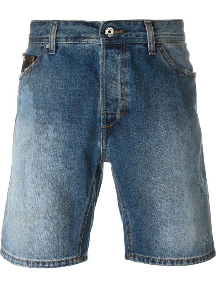 Just Cavalli Denim Shorts, Men's, Size: 50, Blue, Cotton/polyester