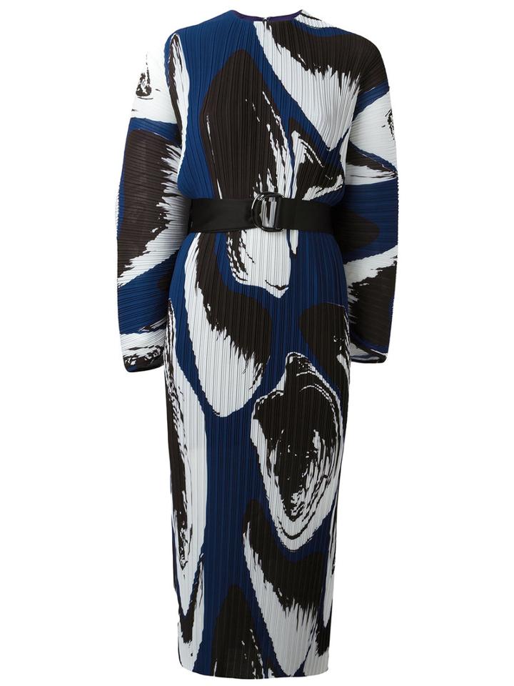 Solace 'else' Printed Plissé Dress, Women's, Size: 8, Blue, Polyester