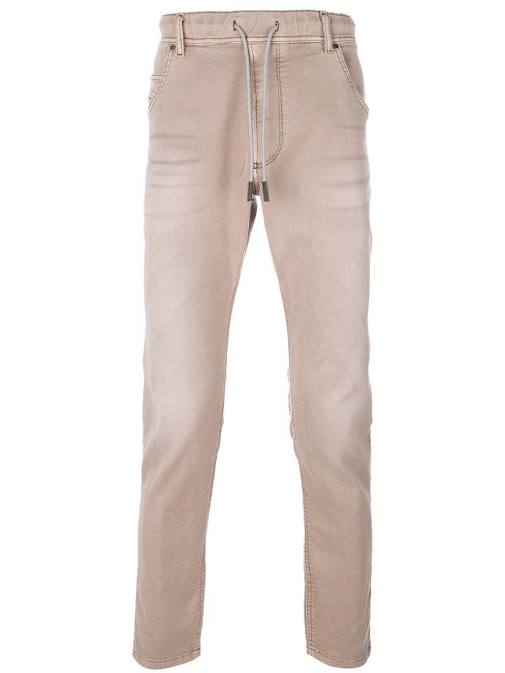 Diesel Drawstring Slim Fit Jeans - Nude & Neutrals