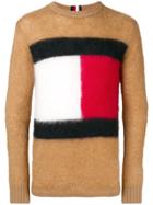 Hilfiger Collection Logo Crewneck Sweater - Nude & Neutrals