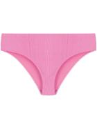 Ganni Textured Bikini Bottoms - Pink