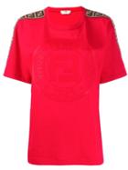Fendi Monogram Print T-shirt - Red