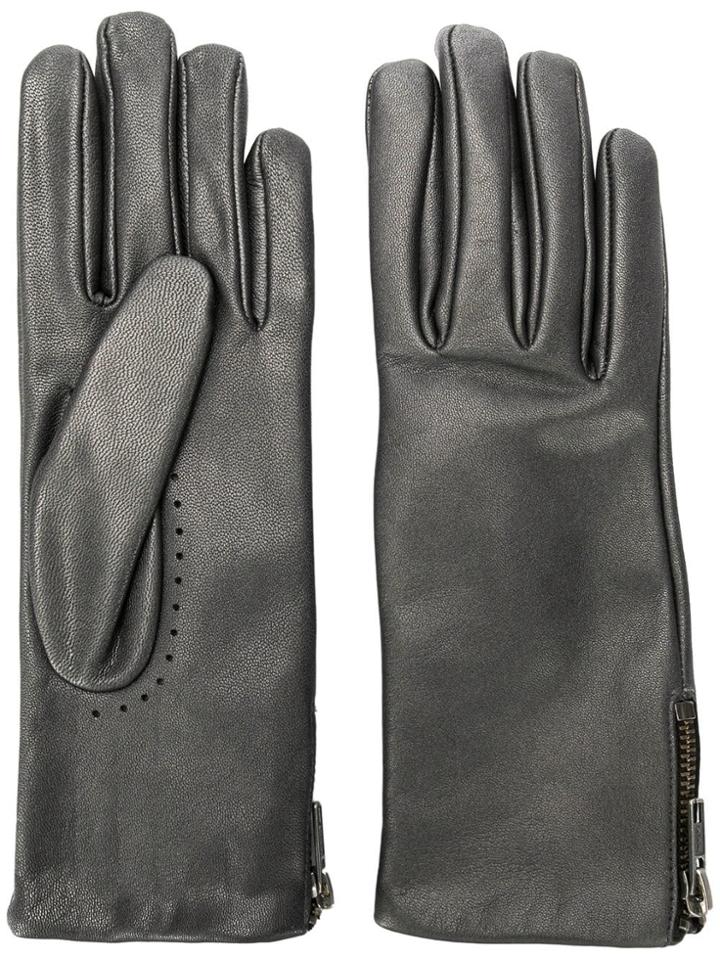 Filippa-k Side Zipped Gloves - Grey