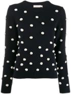 Tory Burch Polka Dot Sweater - Blue