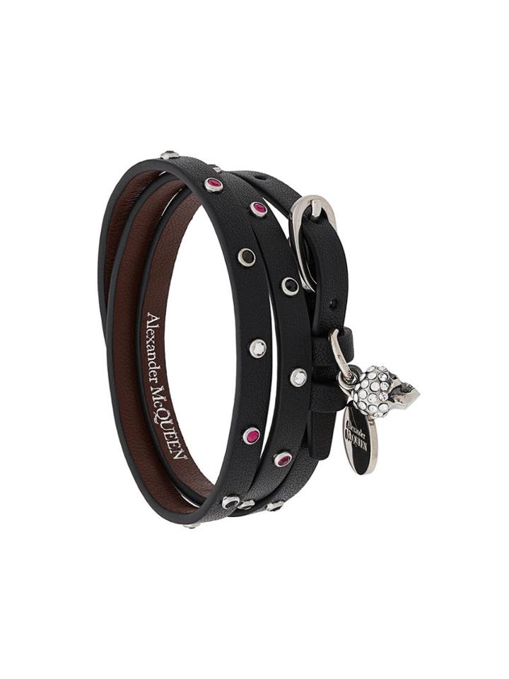 Alexander Mcqueen Double-wrap Bracelet - Black