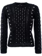 Ermanno Scervino Embellished Jumper, Women's, Size: 38, Black, Acrylic/wool/alpaca