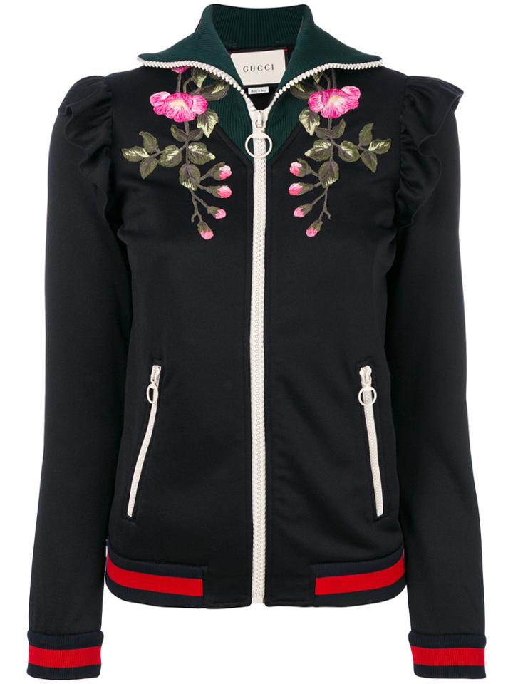 Gucci Floral Zip Jacket - Black