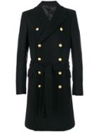 Balmain Button-embellished Coat - Black