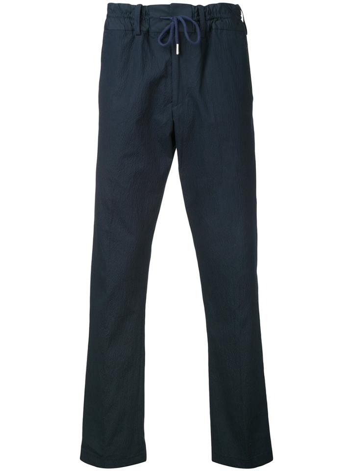 Casely-hayford - Drawstring Trousers - Men - Cotton/spandex/elastane - 38, Blue, Cotton/spandex/elastane