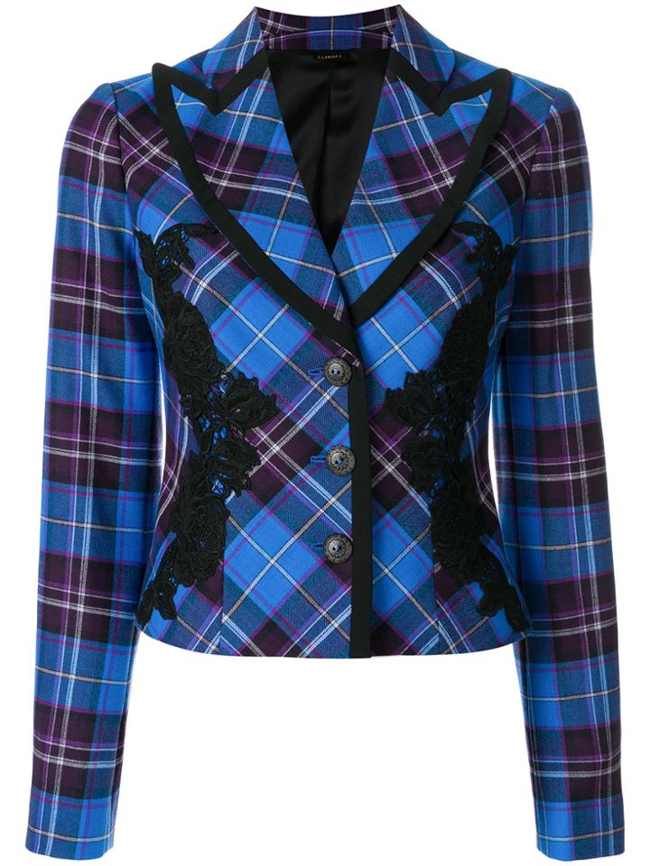 La Perla Tartan Blazer - Blue