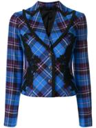 La Perla Tartan Blazer - Blue
