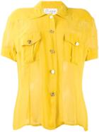 Moschino Vintage 1990's Shortsleeved Sheer Shirt - Yellow