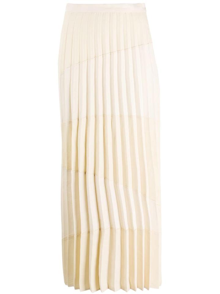 Lorena Antoniazzi Pleated Panelled Skirt - Neutrals