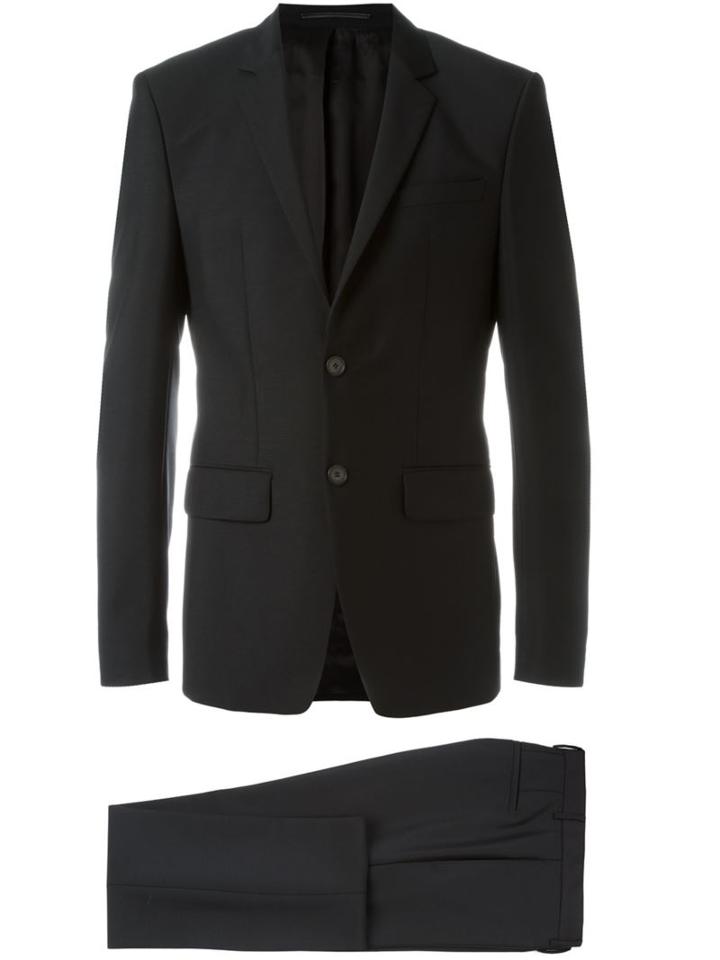 Givenchy Two Piece Suit, Men's, Size: 48, Black, Cotton/acetate/cupro/wool