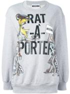 Moschino Rat-a-porter Sweatshirt, Women's, Size: 38, Grey, Cotton