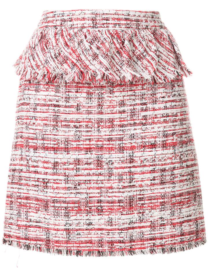 Karl Lagerfeld Captain Karl Bouclé Skirt - Red