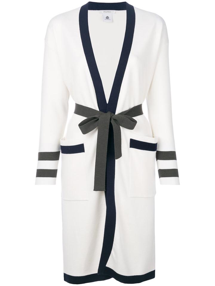 Max Mara Belted Mid-length Cardigan - White