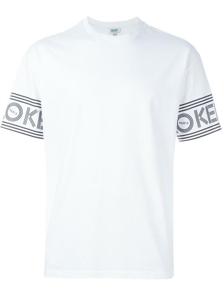 Kenzo Round Neck T-shirt, Men's, Size: Large, White, Cotton