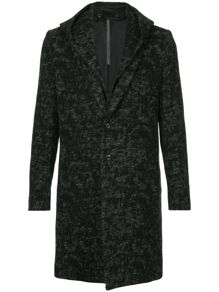 Kazuyuki Kumagai Mesh Knit Tailored Coat - Black