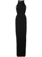 Antonio Berardi - Contrast Panel Gown Dress - Women - Polyester/spandex/elastane/rayon - 40, Black, Polyester/spandex/elastane/rayon