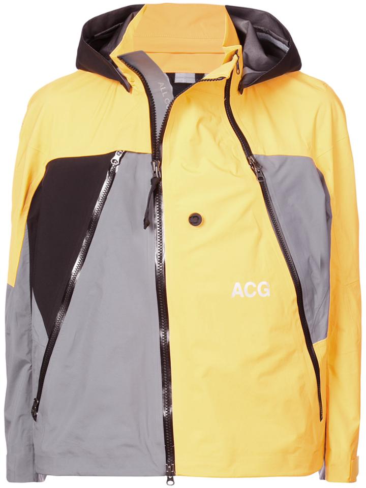 Nike Colour-block Hooded Jacket - Yellow & Orange