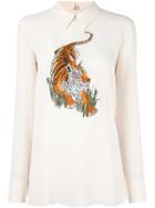 Stella Mccartney Embroidered Tiger Blouse
