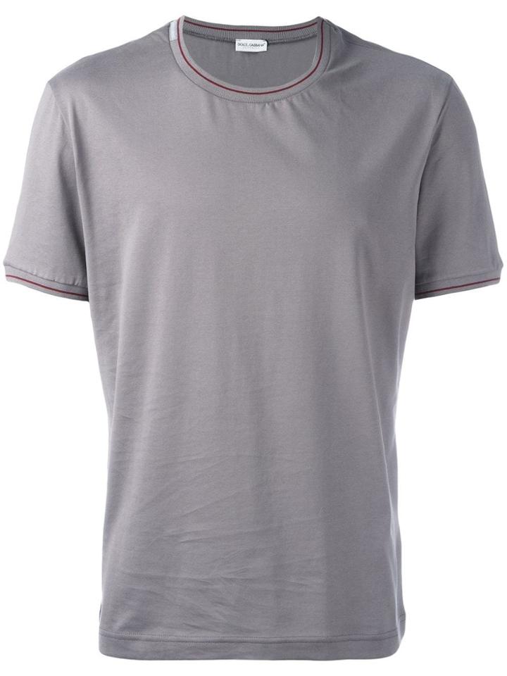 Dolce & Gabbana Underwear Striped Round Neck T-shirt - Grey