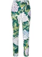 Dolce & Gabbana - Hydrangea Print Trousers - Women - Cotton/spandex/elastane - 42, Cotton/spandex/elastane