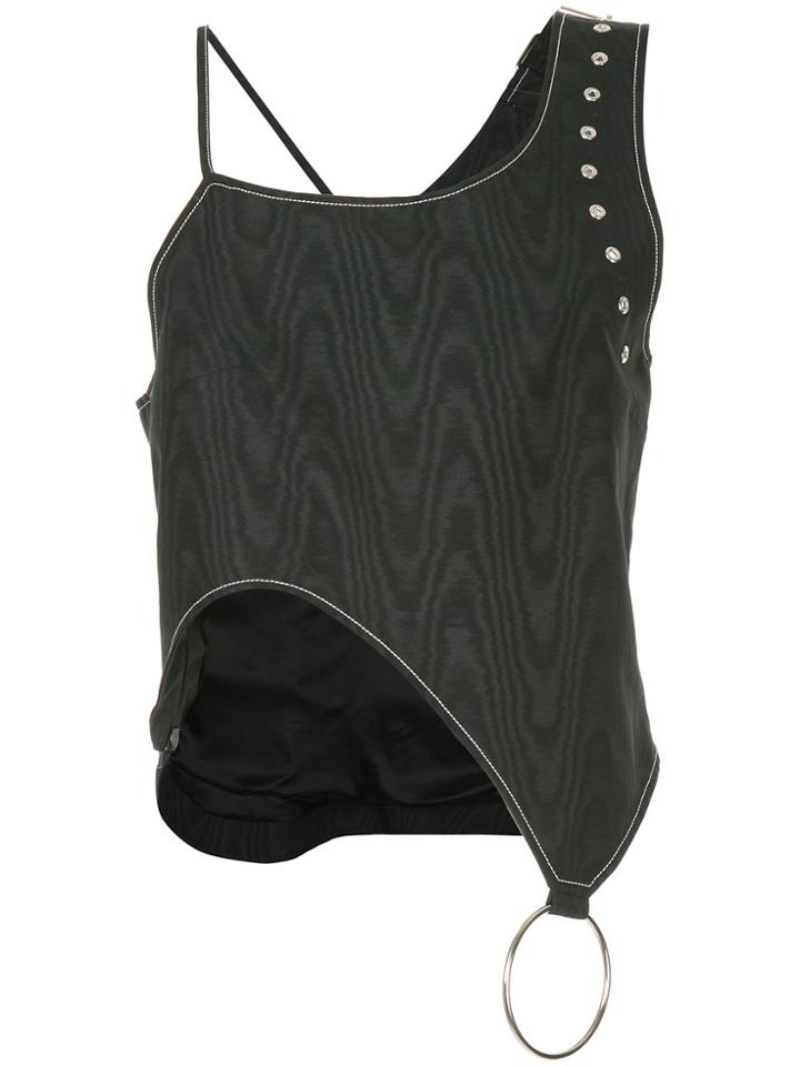 Marques'almeida O-ring Detail Asymmetric Top - Black