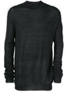 Ann Demeulemeester Ribbed Neck Jumper - Black