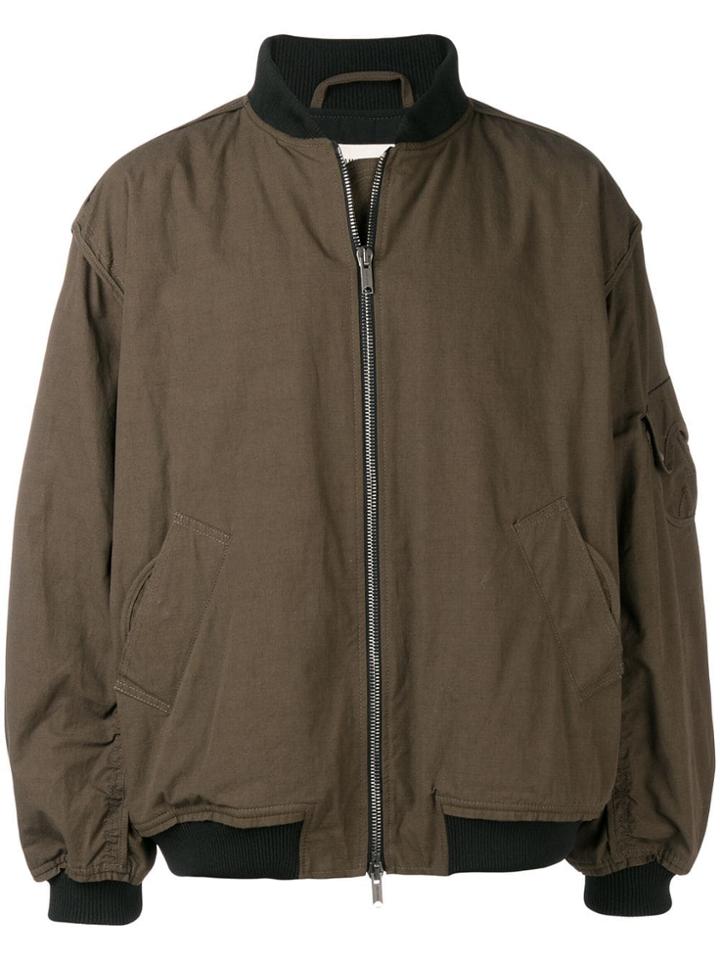 Damir Doma Sleeve Pocket Bomber Jacket - Green