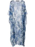 Max Mara Floral Print Dress - Blue