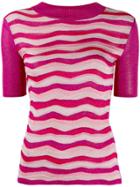 Emilio Pucci Glitter Detailed Halfsleeved Top - Pink