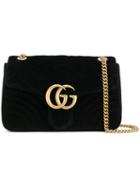 Gucci - Gg Marmont Shoulder Bag - Women - Chamois Leather - One Size, Black, Chamois Leather