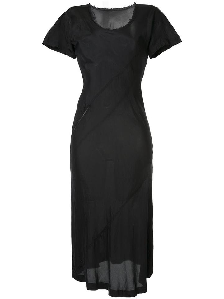 Comme Des Garçons Pre-owned Distressed Midi Dress - Black