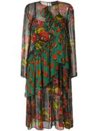 Marco Bologna Floral Print Ruffle Trim Dress - Multicolour