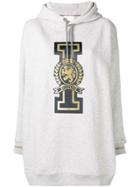 Tommy Hilfiger Logo Motif Hoodie - Grey