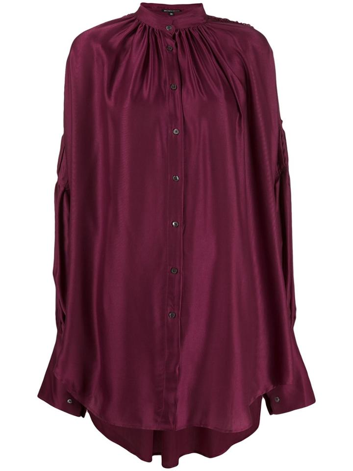 Ann Demeulemeester Oversized Draped Blouse - Red