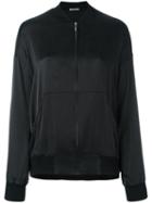 P.a.r.o.s.h. Zipped Bomber Jacket, Size: Large, Black, Silk/spandex/elastane