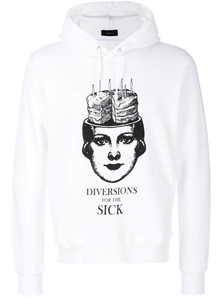 Facetasm Oversized Stripe Hoodie - White