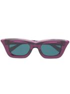 Kuboraum Rectangular Frame Sunglasses - Purple