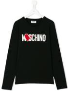 Moschino Kids - Heart Logo Top - Kids - Cotton/spandex/elastane - 14 Yrs, Black