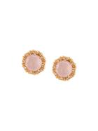 Stephen Webster 18kt Rose Gold, Opal And Diamond Stud Earrings -