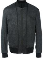 System Homme Quilted Bomber Jacket, Men's, Size: Medium, Black, Nylon/polyester/polyurethane/rayon