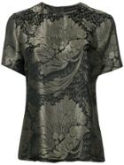 Etro Large Floral Jacquard Top - Black