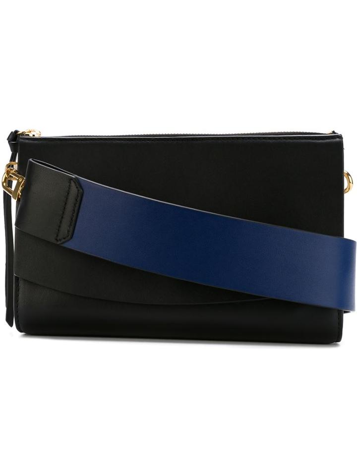 Desa 1972 Colour Block Shoulder Bag, Women's, Black, Leather