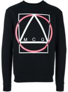 Mcq Alexander Mcqueen Multi Geo Print Sweatshirt, Men's, Size: Medium, Black, Cotton